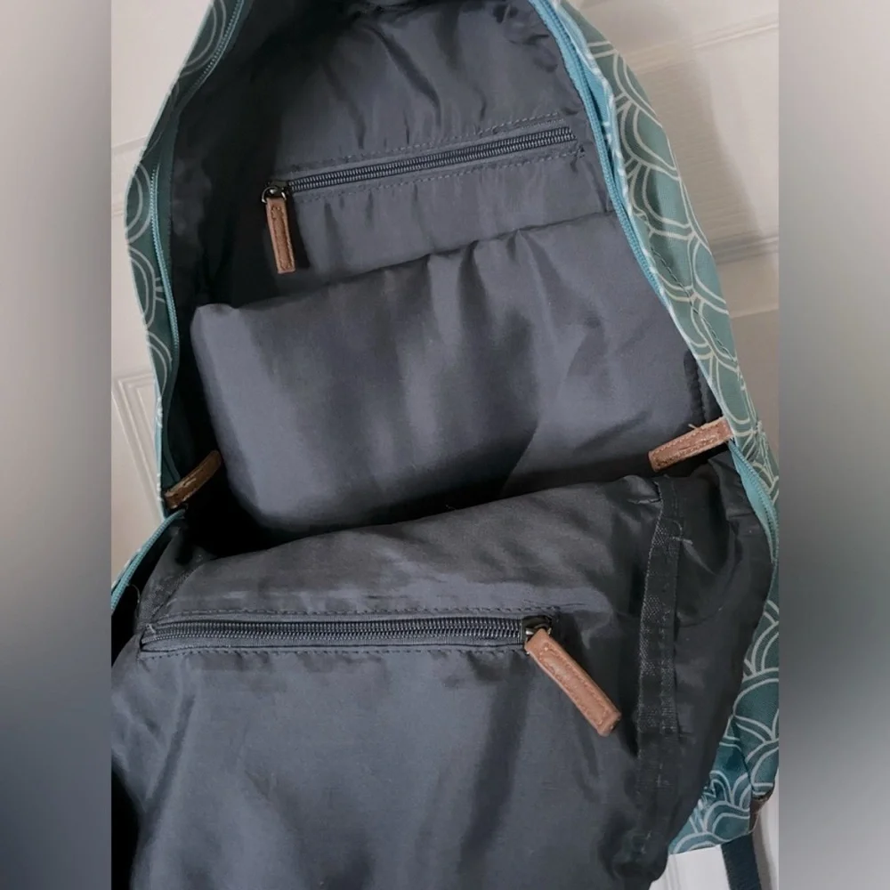 Teal mermaid Patterned Backpack